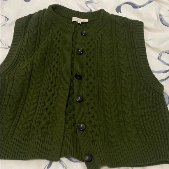Sezane Roxane Cardigan Perfect Green - Size L - Picture 4 of 4